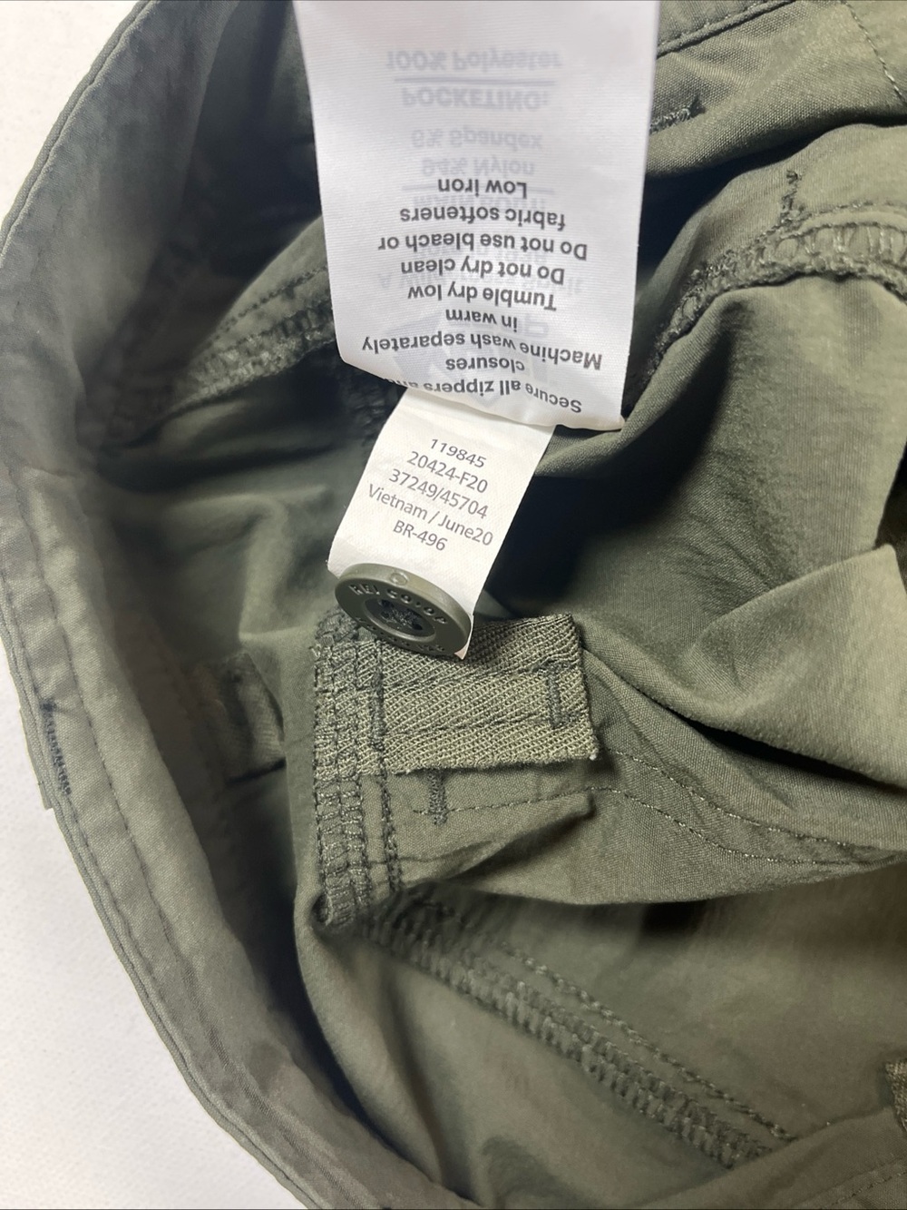 REI Co-op Sahara Convertible Hiking Pants Womens 16 Petite Green Relaxed Zip Off - Picture 12 of 16